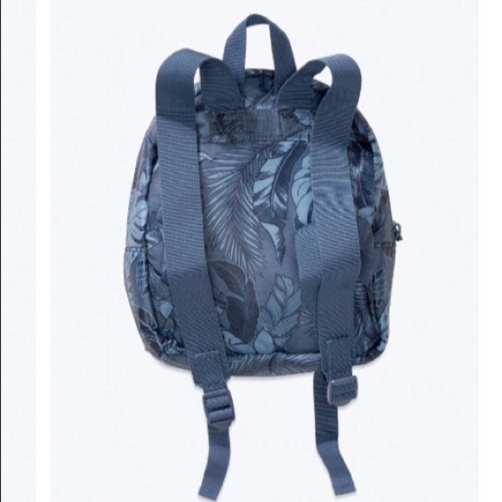 PINK RIPSTOP MINI BACKPACK NWT blue tropical flora - Picture 2 of 3